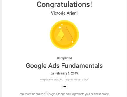 Google Ads Fundamentals cert